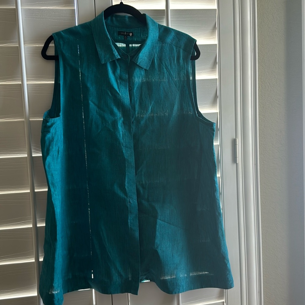 NWOT Lafayette 148 linen sleeveless top